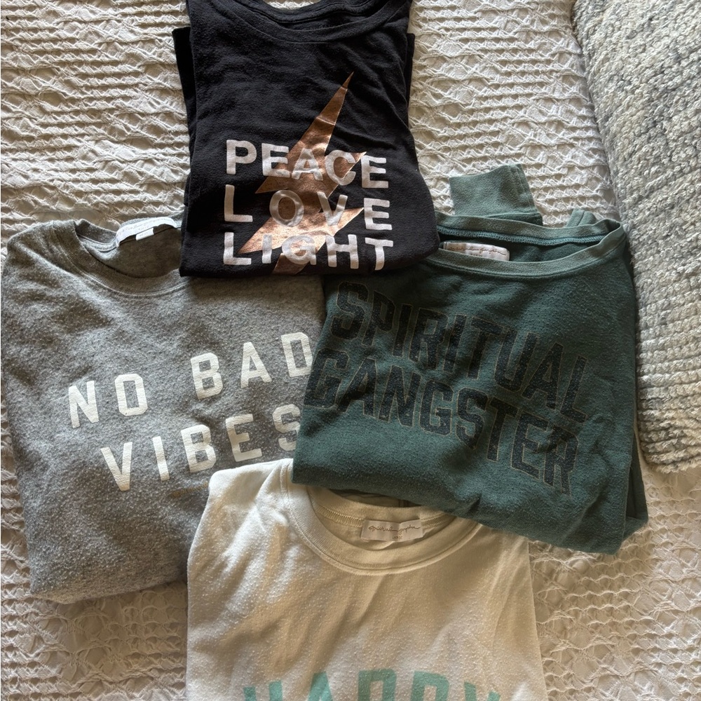 Spiritual Gangster Black and Gray Positive Vibes Tees